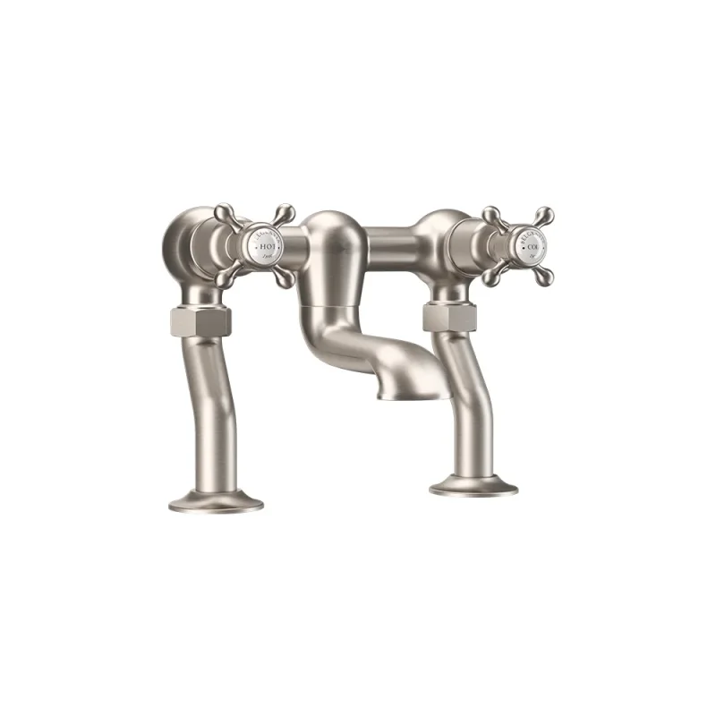 Crosswater Belgravia Crosshead Bath Filler Brushed Nickel product image - Image 1