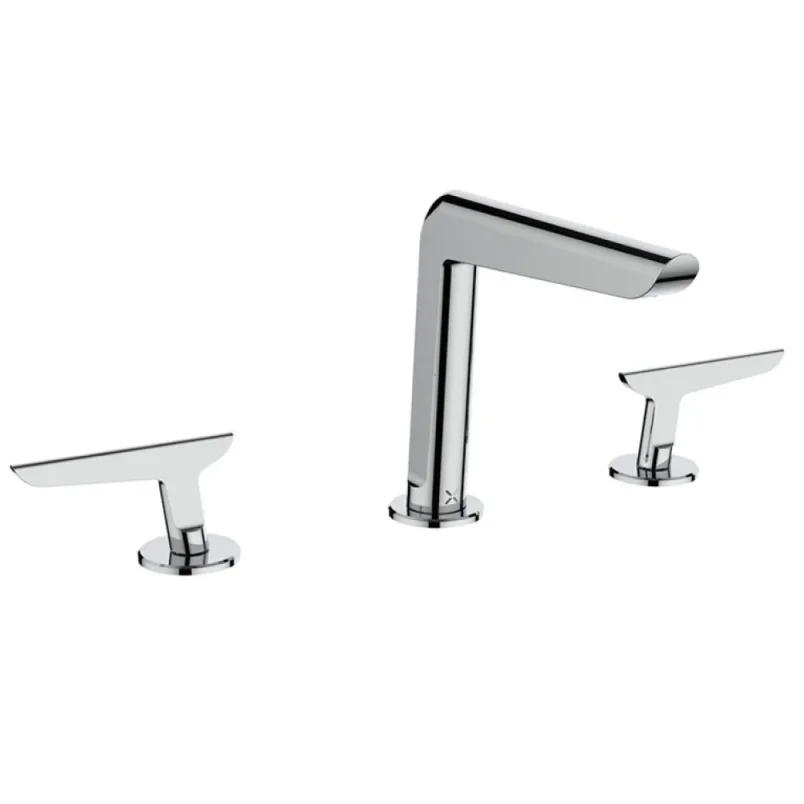Crosswater Foile Basin 3 Hole Set Chrome detail view - Image 2