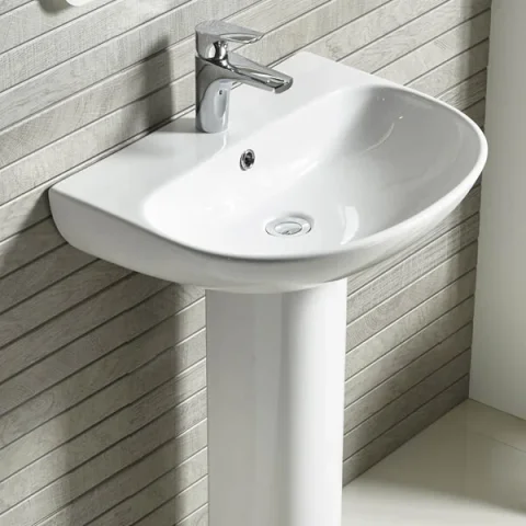 Roper Rhodes 550mm Orbit Thin Edge Basin 1 Tap Hole - White product image - Image 4