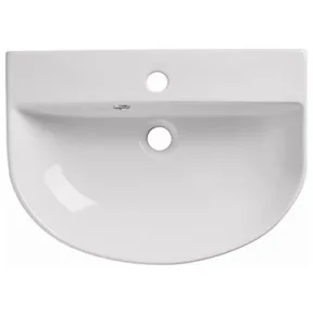 Roper Rhodes 550mm Orbit Thin Edge Basin 1 Tap Hole - White detail view - Image 5