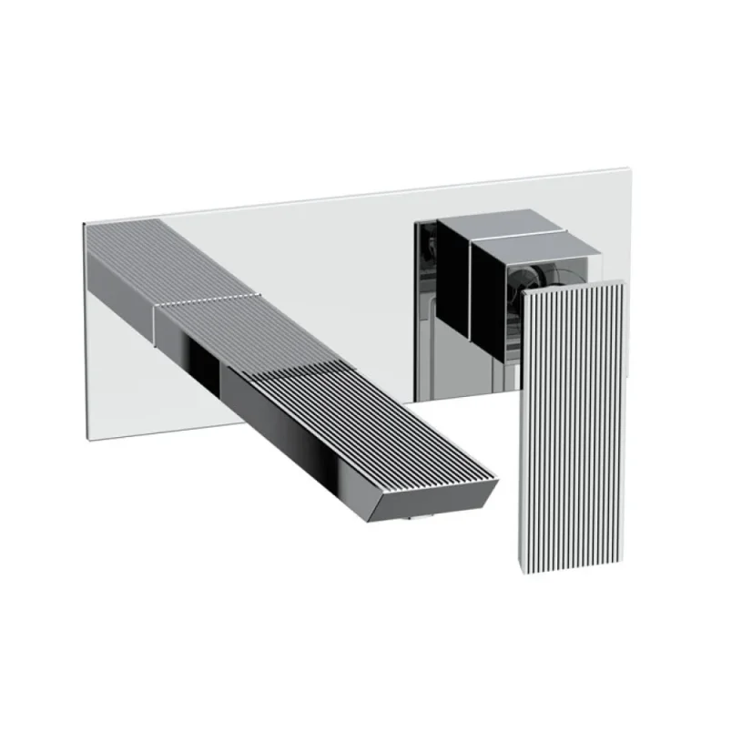 Crosswater Limit 2 Hole Basin Set Chrome detail view - Image 2