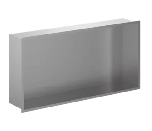 Crosswater Niches 610 X 305mm Brushed Stainless detail view - Image 1