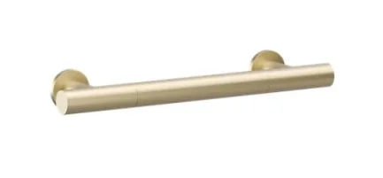 Crosswater Straight Grab Bar 400mm Brushed Brass detail view - Image 2