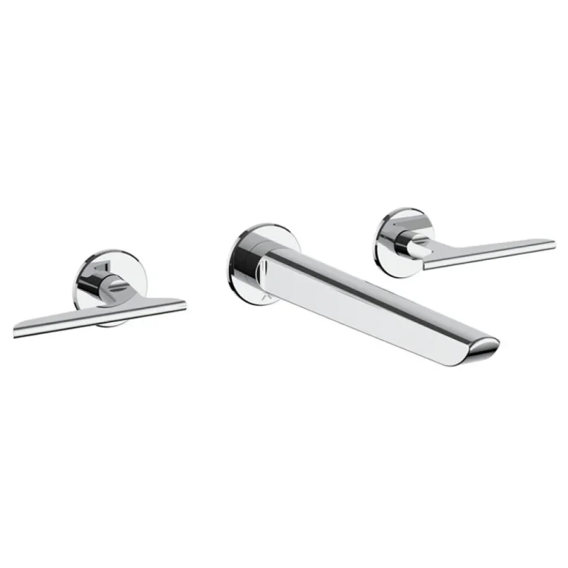 Crosswater Foile Basin 3 Hole Set Chrome detail view - Image 2