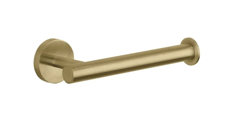 Crosswater 3ONE6 Toilet Roll Holder Stainless Brushed Brass Effect detail view - Image 1
