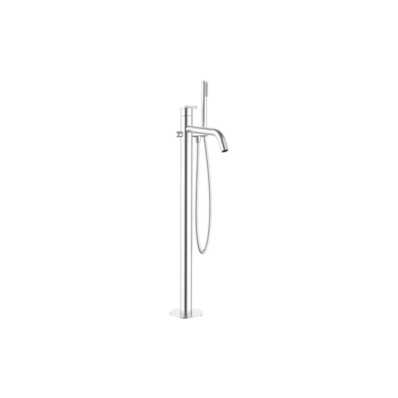 Crosswater 3ONE6 Lever Bath Floor Standing Filler Stainless Steel product image - Image 3