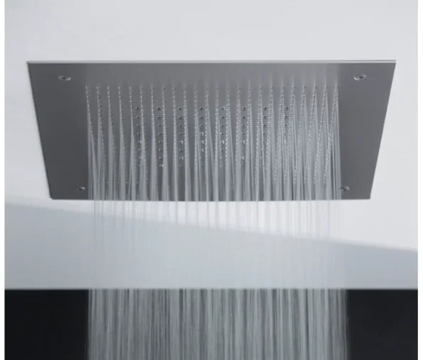 Crosswater Tranquil Recessed Shower Head 380mm Brushed Nickel detail view - Image 2