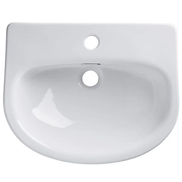 Roper Rhodes Archetype 475mm Paradigm Slim Depth Semi-countertop Basin With 1 Tap Hole White