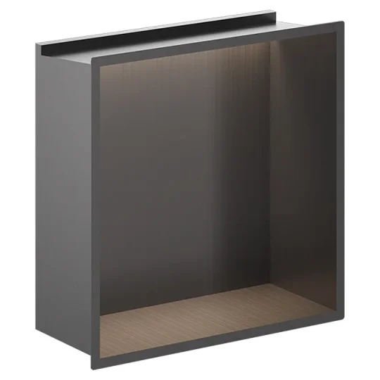 Crosswater Niches 305 X 305mm With Led Light Strip Slate detail view - Image 2