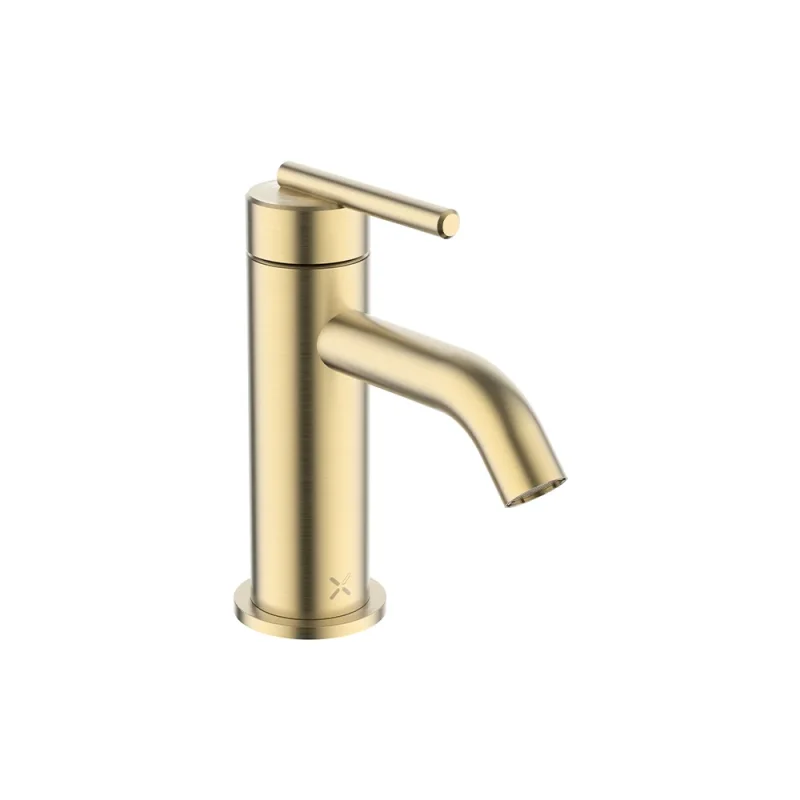 Crosswater 3ONE6 Lever Basin Mini Mono Stainless Brushed Brass Effect product image - Image 3