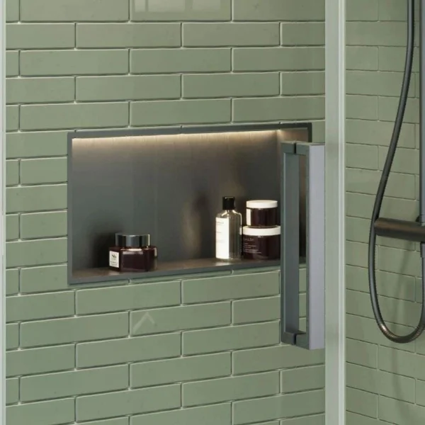 Crosswater Niches 610 X 305mm With Led Light Strip Slate