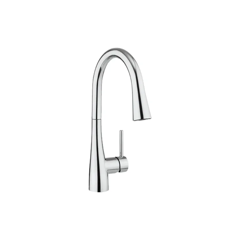 Crosswater Cook Side Lever Kitchen Mixer with Concealed Dual Function Spray Chrome product image - Image 1