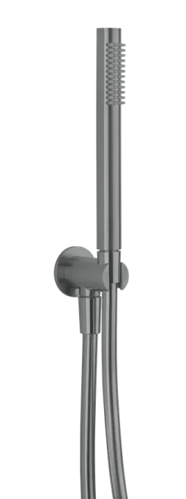 Crosswater 3ONE6 Design Shower Handset Hose & Wall Outlet Stainless Slate detail view - Image 1