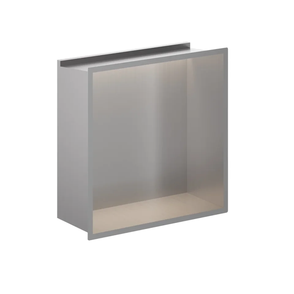 Crosswater Niches 305 X 305mm With Led Light Strip Brushed Stainless product image - Image 3