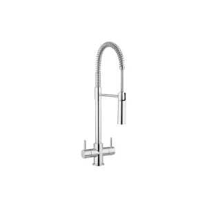 Crosswater Cook Dual Control Kitchen Mixer with Flexi Spray Chrome
