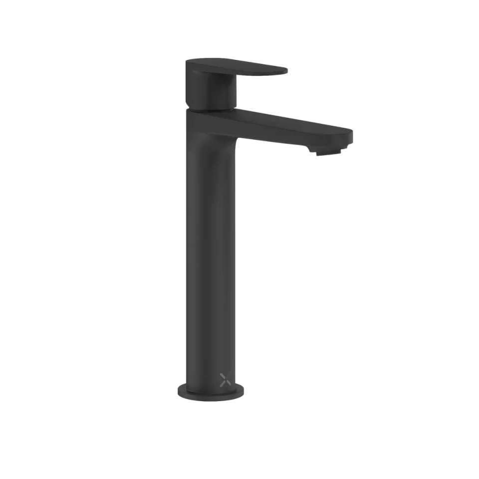 Crosswater Drift Tall Basin Monobloc With Clicker Waste Matt Black product image - Image 3