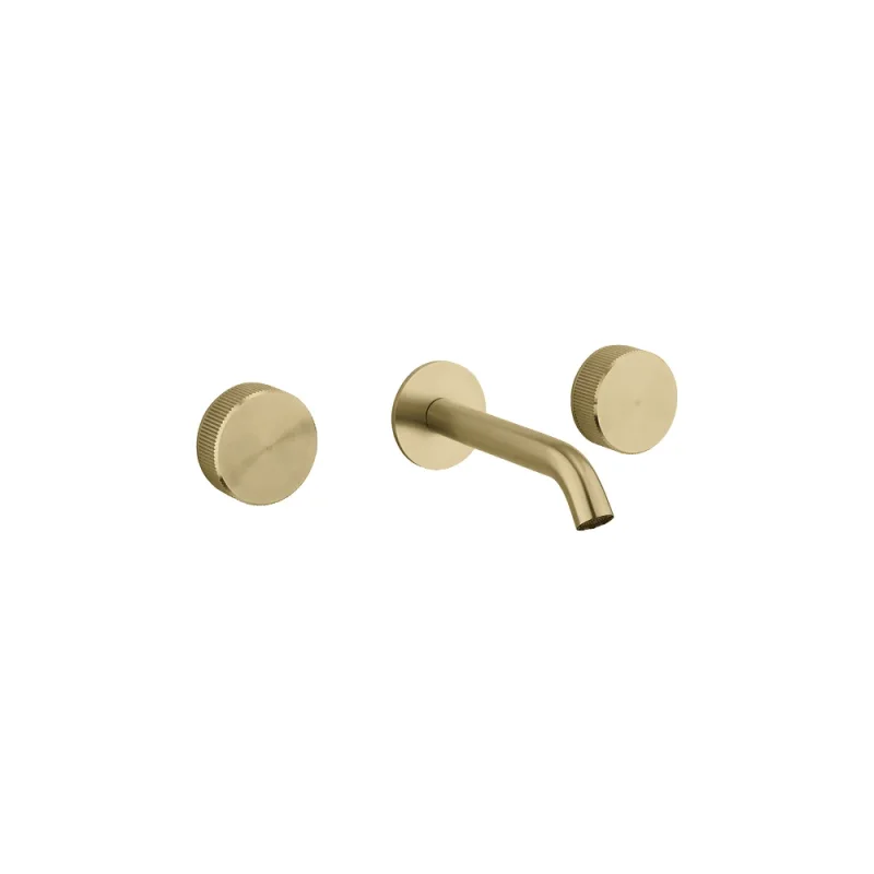 Crosswater 3ONE6 Basin 3 Hole Set Wall Mounted Stainless Brushed Brass Effect product image - Image 3
