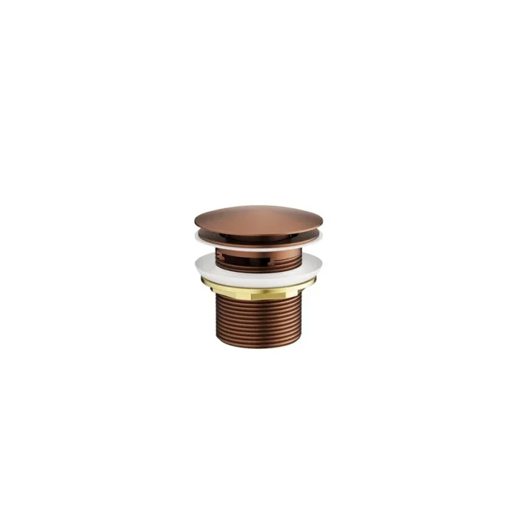 Crosswater Freestanding Bath Slotted Click Clack Brushed Bronze detail view - Image 2