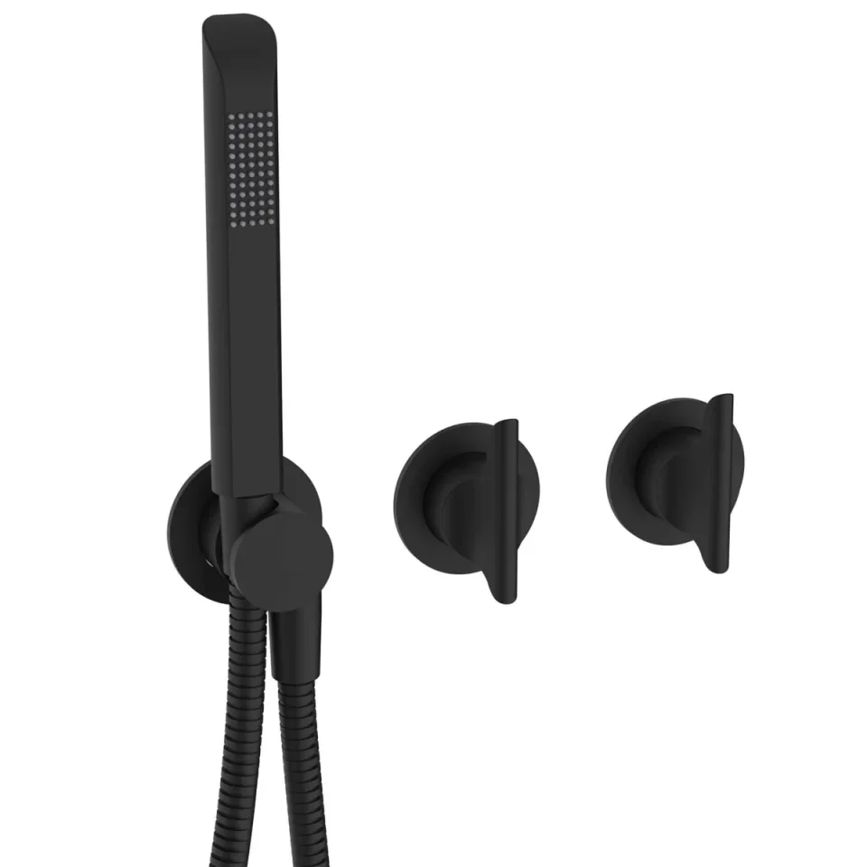 Crosswater Module Foile 2 Handle With Handshower Matt Black detail view - Image 2