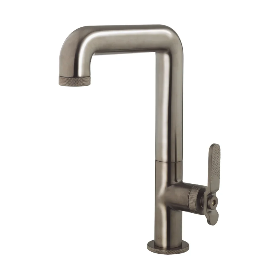 Crosswater Union Tall Mono Brushed Black Chrome detail view - Image 3