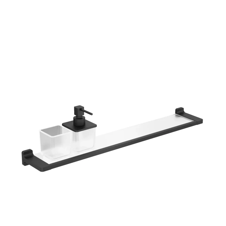 Crosswater Rotar Shelf 600mm Matt Black product image - Image 3