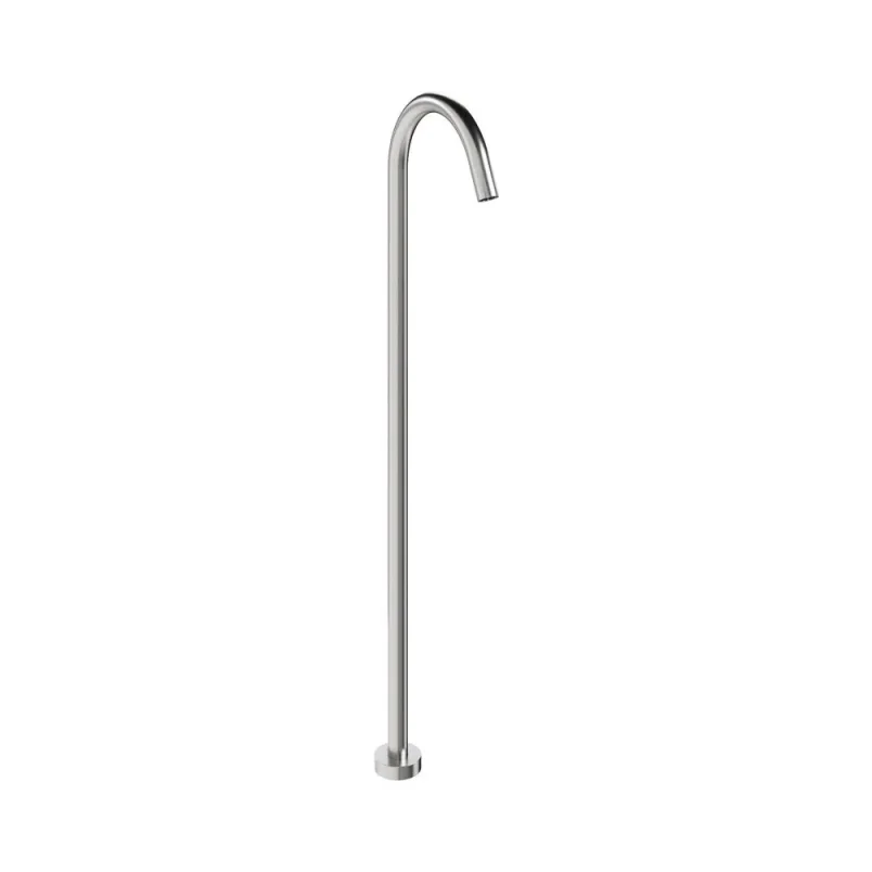 Crosswater Bath Spout Floor Standing Brushed Nickel detail view - Image 2