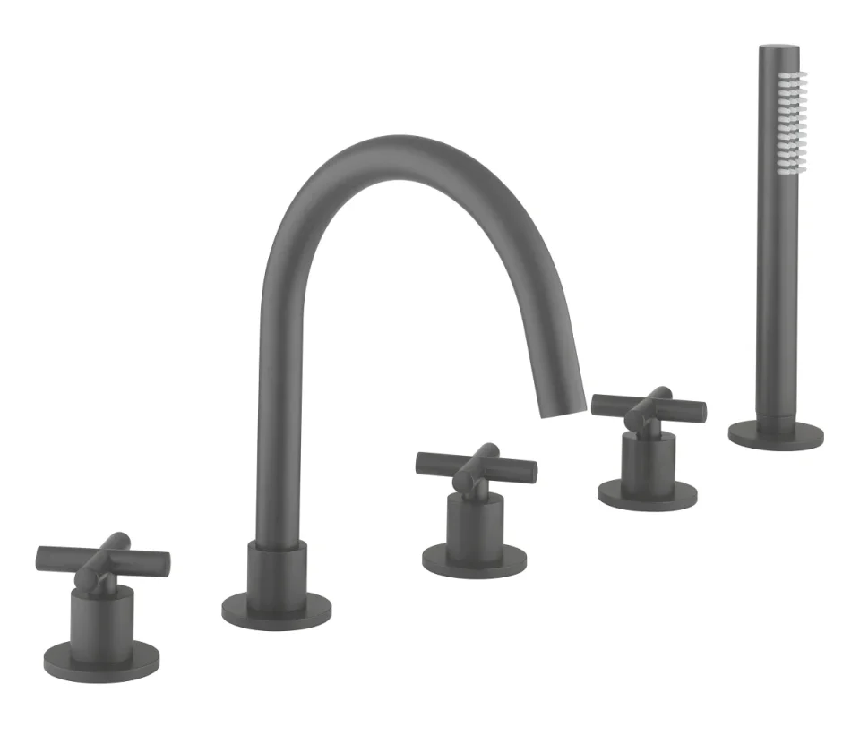 Crosswater MPRO Crosshead 5 Hole Bath Shower Mixer with Kit Slate product image - Image 3