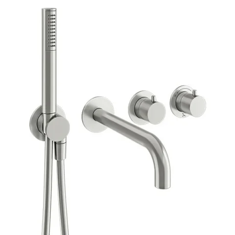 Crosswater Module Mpro 2 Control Trimset With Bath Spout & Handshower Stainless Steel Effect detail view - Image 2