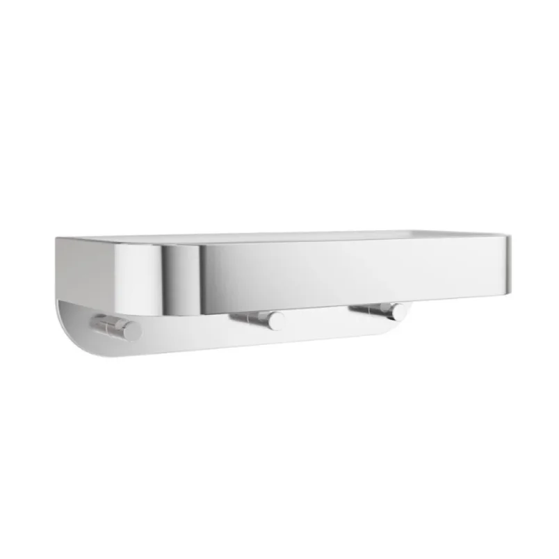 Crosswater Shower Basket Wall Mounted White Insert Chrome detail view - Image 2