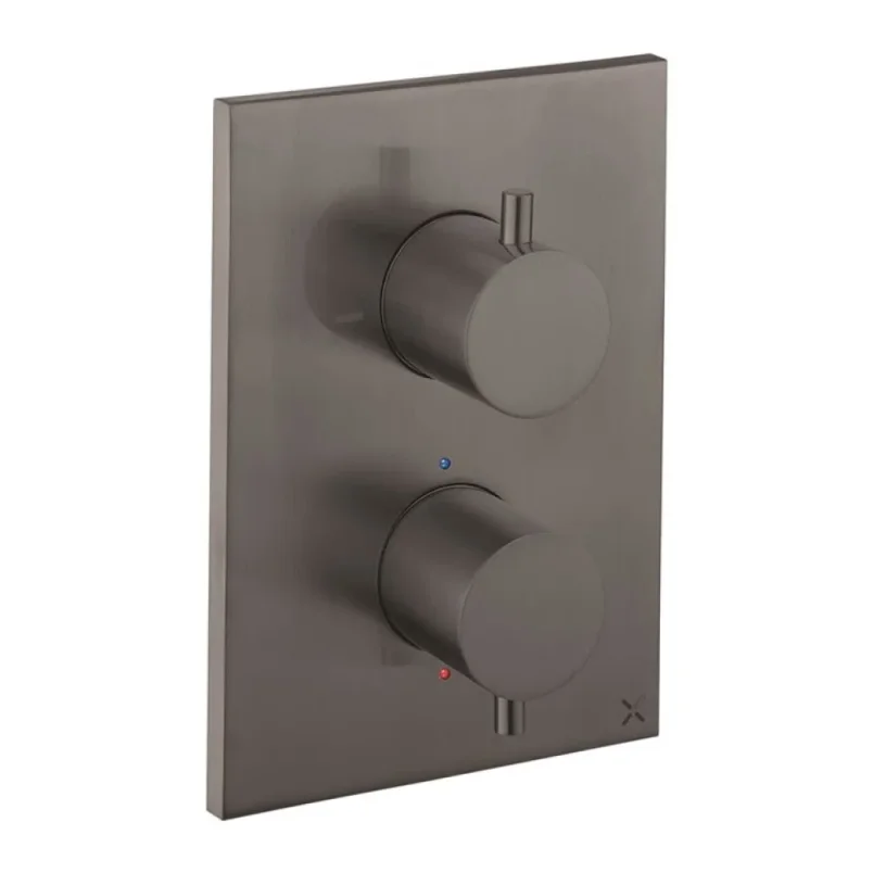 Crosswater Mpro Crossbox 3 Outlet Trim & Valves Slate detail view - Image 2