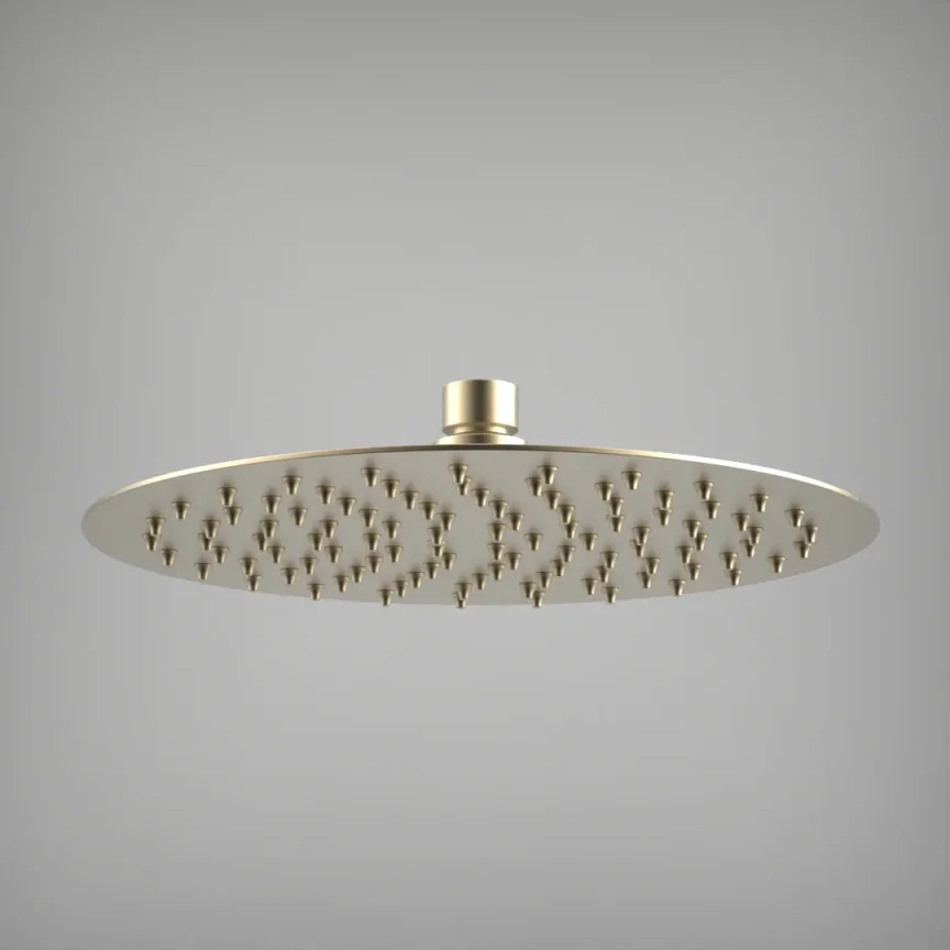 Ava Round 250mm Shower Head - Brushed Brass product image - Image 1