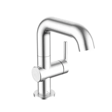 Crosswater 3ONE6 Lever Basin Side Deck Mixer 1 Handle Stainless Steel detail view - Image 2