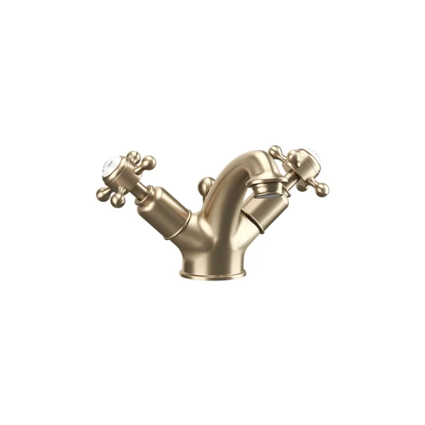 Crosswater Belgravia Crosshead Mono Mixer With Pop Up Waste Brushed Brass