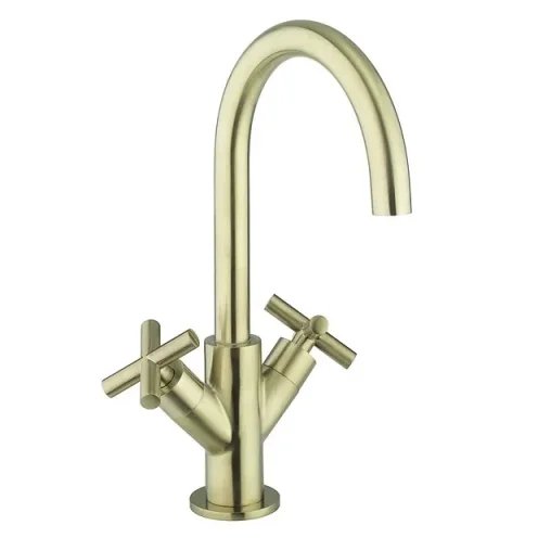 Crosswater MPRO Crosshead Basin Mono Brushed Brass detail view - Image 3