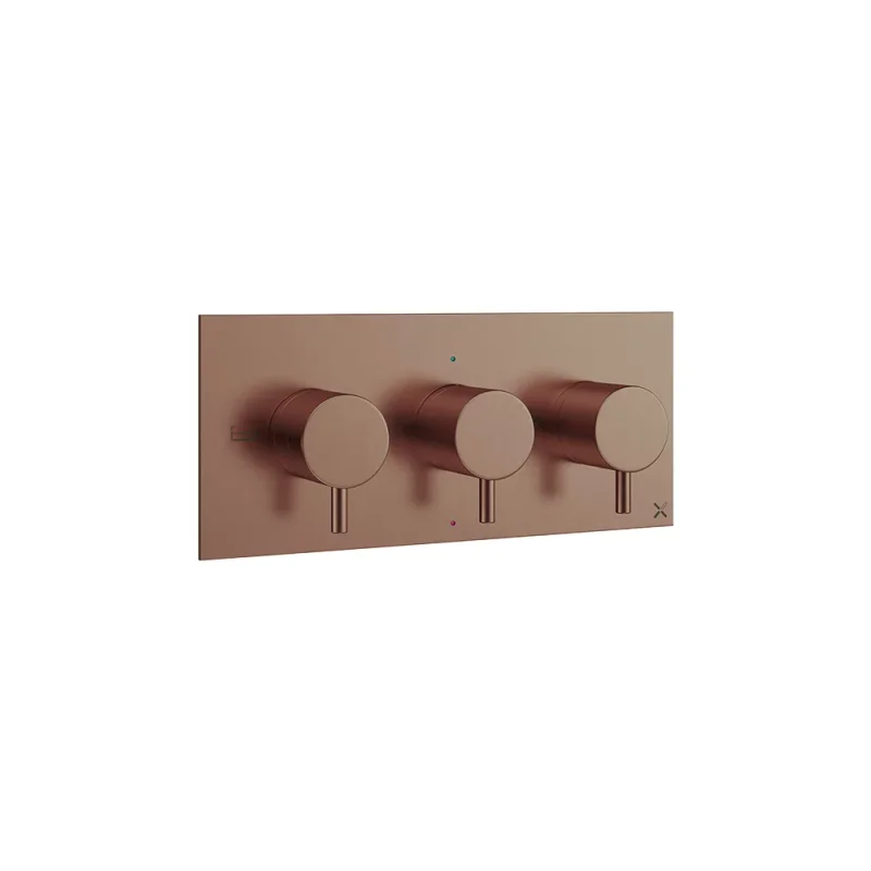 Crosswater Mpro 3 Handle Shower Bath Handset Etched Trimset Landscape Brushed Bronze product image - Image 1