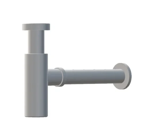 Ava Contemporary Round Bottle Trap - Brushed Stainless Steel detail view - Image 2