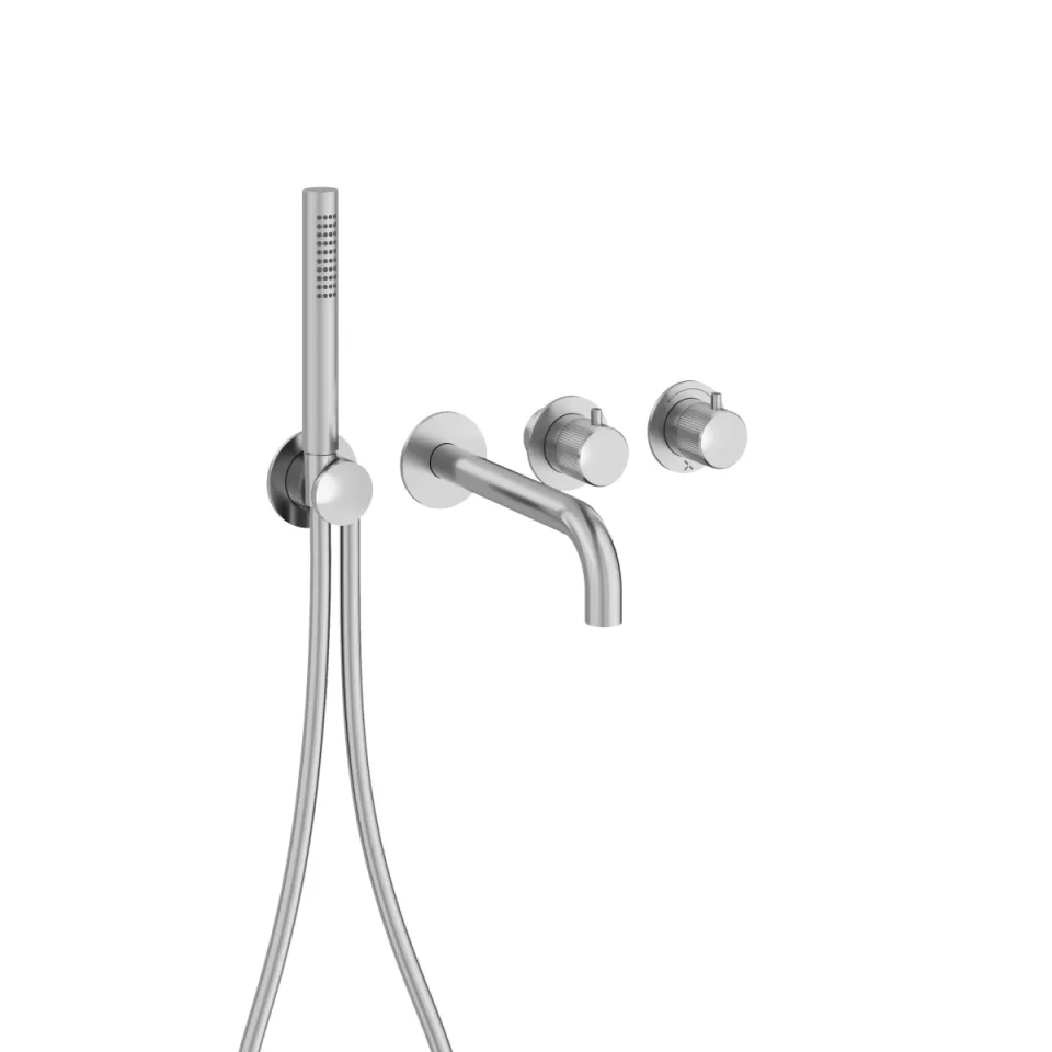 Crosswater Module 3one6 2 Control Trimset With Bath Spout & Handshower Stainless Steel product image - Image 3