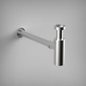 Ava Contemporary Round Bottle Trap - Brushed Stainless Steel