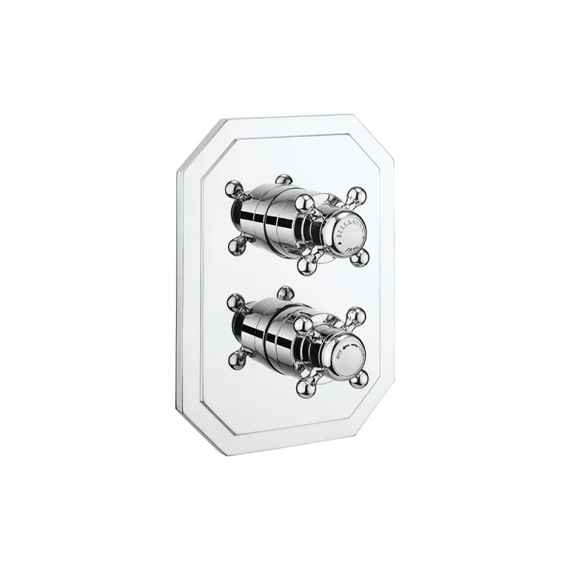 Crosswater Crossbox Belgravia 2 Outlet Trim & Levers Chrome product image - Image 1
