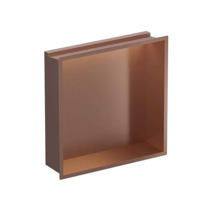 Crosswater Niches 305 X 305mm X 80mm With Led Light Strip Brushed Bronze detail view - Image 2