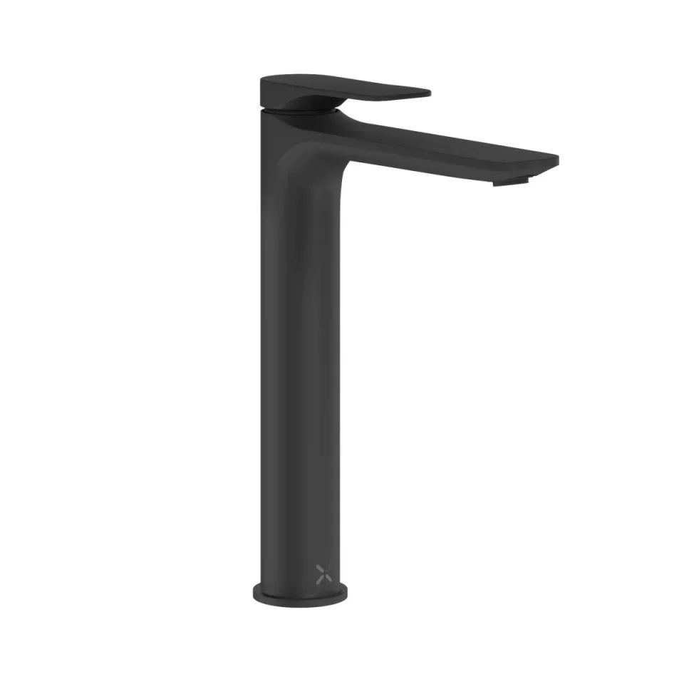 Crosswater Fuse Tall Basin Monobloc With Clicker Waste Matt Black product image - Image 3