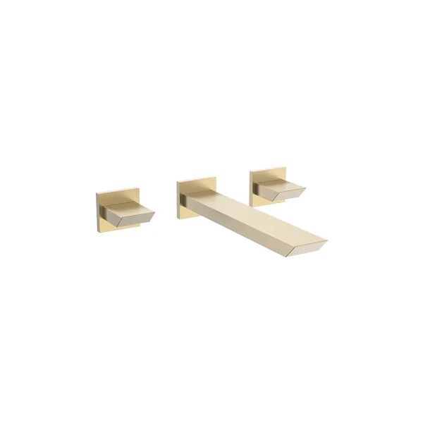 Crosswater Limit 3 Hole Basin Set Brushed Brass