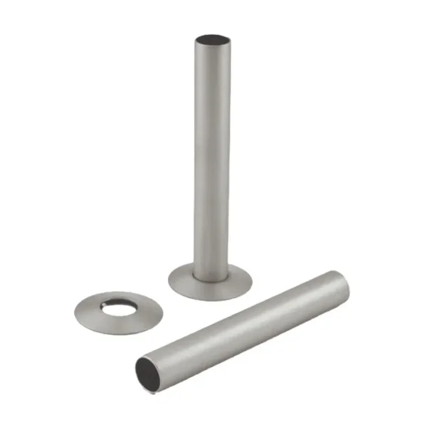 Ava Pipe Shroud 130mm Sleeve Set 18mm Diameter Brushed Stainless
