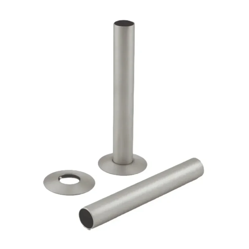 Ava Pipe Shroud 130mm Sleeve Set 18mm Diameter Brushed Stainless product image - Image 1