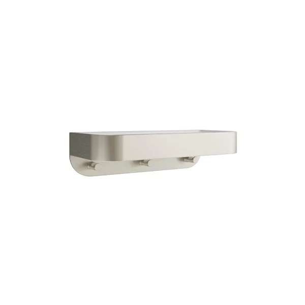 Crosswater Shower Basket Wall Mounted White Insert Brushed Nickel