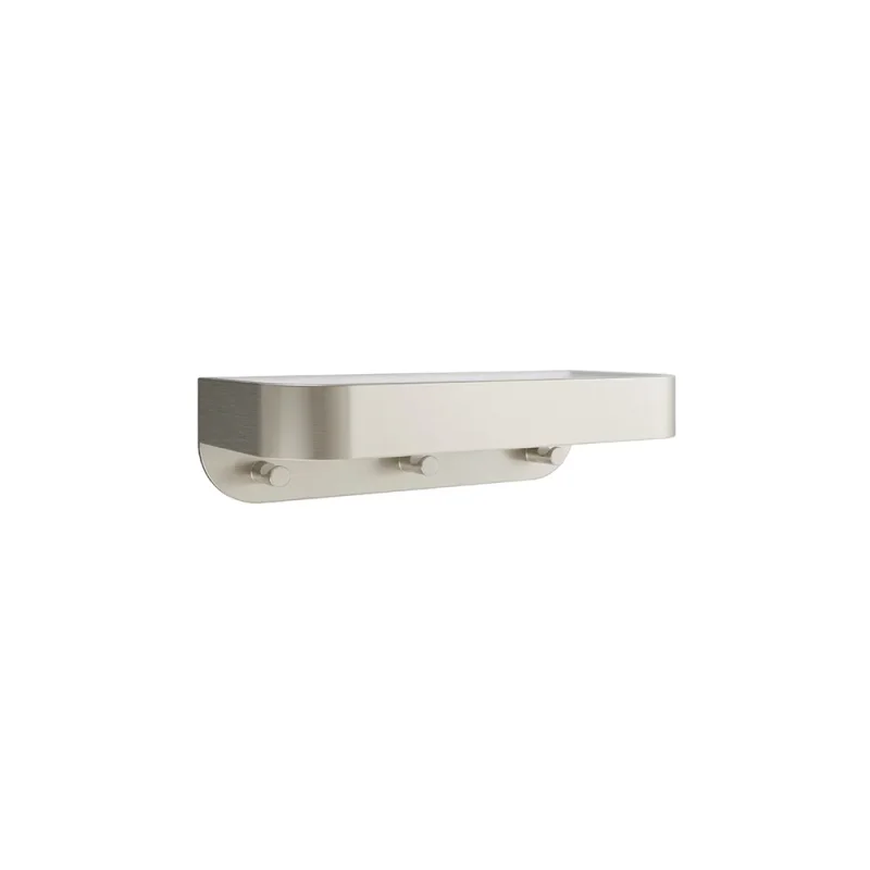 Crosswater Shower Basket Wall Mounted White Insert Brushed Nickel product image - Image 3