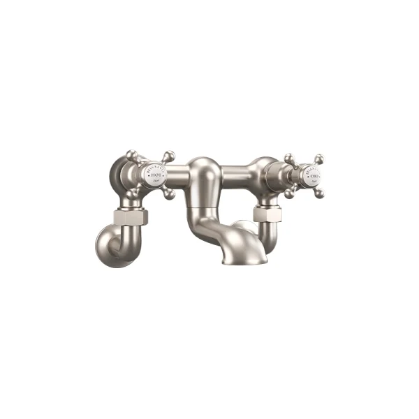 Crosswater Belgravia Wall Unions Brushed Nickel