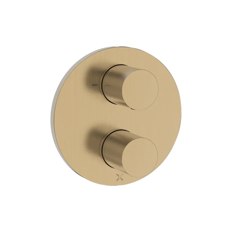 Crosswater Crossbox Lazo 1 Outlet Trim & Levers Brushed Brass product image - Image 3