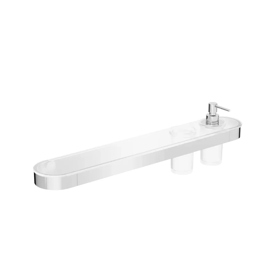 Crosswater Velo Tray Soap Dispenser & Tumbler Holder Chrome product image - Image 3