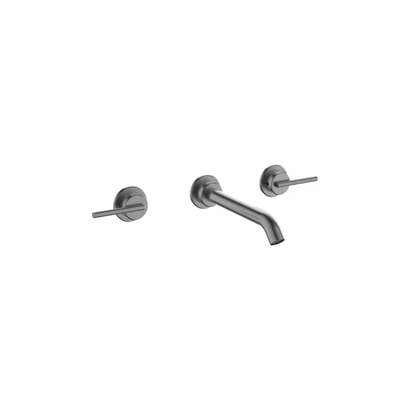Crosswater 3ONE6 Lever Basin 3 Hole Set Wall Mounted Stainless Slate product image - Image 3